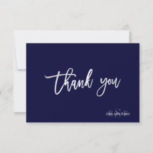 PixDezines DIY Colour/Monogram Thank You/flat You Card