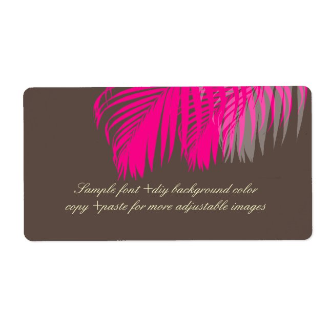 PixDezines DIY colour! pink palm fronds (Front)