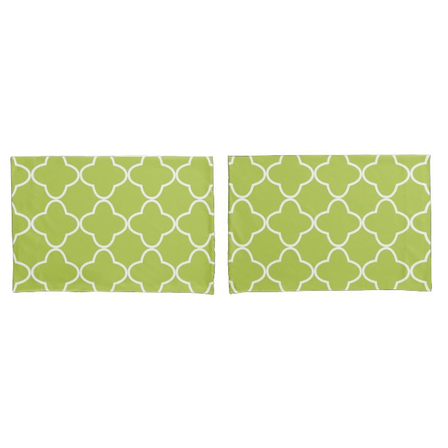 PixDezines DIY colour/Quatrefoil Pattern Pillowcase (Front-Set)