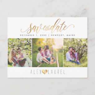 PixDezines DIY colour/Save our Date/Faux Gold Postcard