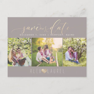 PixDezines DIY colour/Save our Date/Faux Gold Postcard