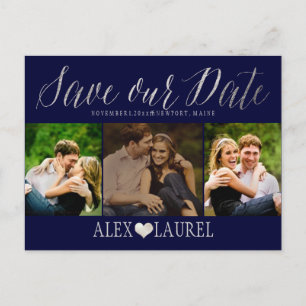 PixDezines DIY colour/Save our Date/Fun Script Announcement Postcard