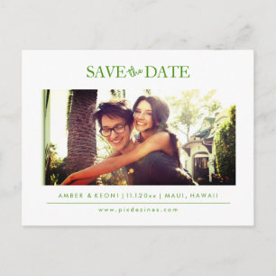 PixDezines DIY colour Save the Date Announcement Postcard