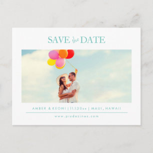 PixDezines DIY colour Save the Date Announcement Postcard