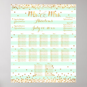 PixDezines DIY colour/stripes gold specks/seating Poster