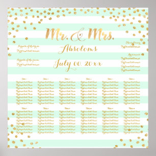 PixDezines DIY colour/stripes gold specks/seating Poster