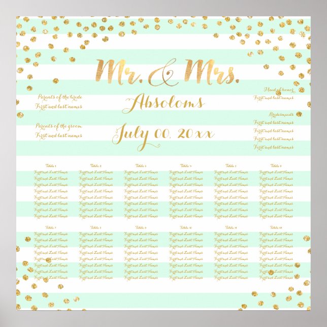 PixDezines DIY colour/stripes gold specks/seating Poster (Front)
