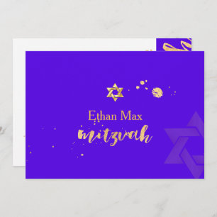 PixDezines DIY colour/Stylish Script/Bar Mitzvah Invitation