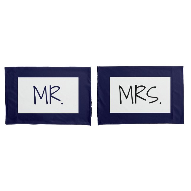 PixDezines DIY Colour+Text/Mr./Mrs. Pillowcase (Front-Set)