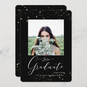 PixDezines DIY Colour Typography Graduation Announ Announcement
