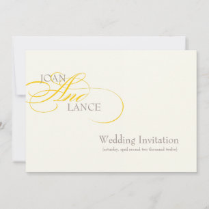 PixDezines DIY colour, yellow. fancy font... Invitation