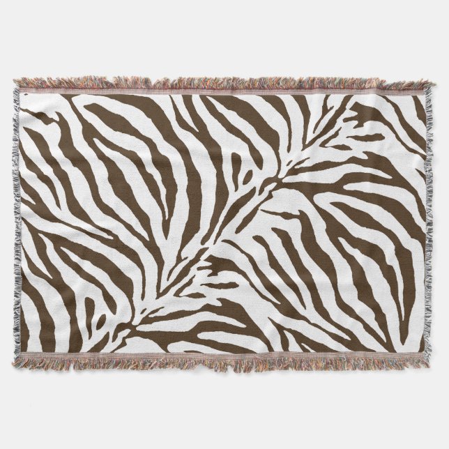 PixDezines DIY colour/zebra print Throw Blanket (Front)