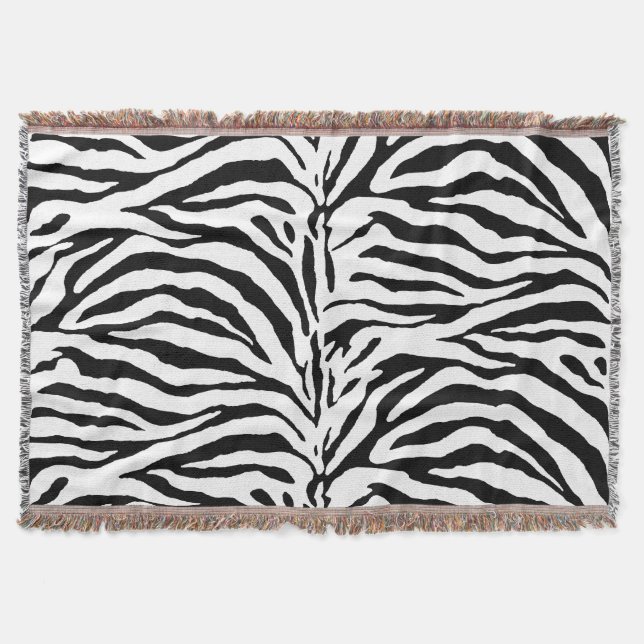 PixDezines DIY colour/zebra print Throw Blanket (Front)