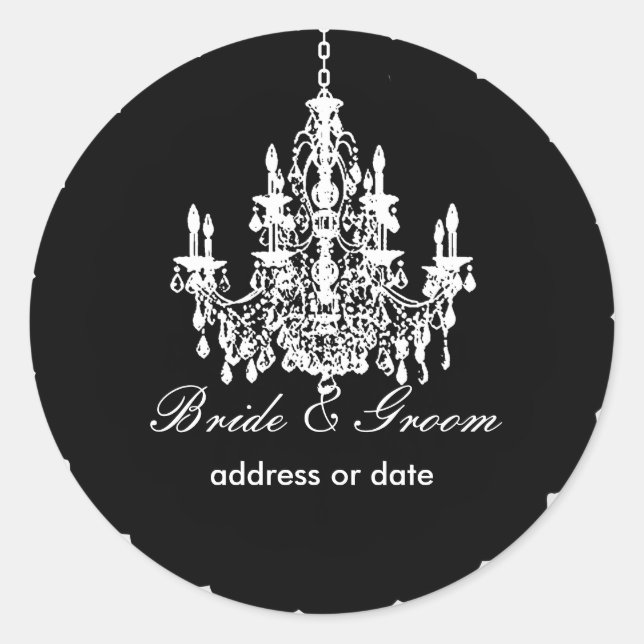 PixDezines diy colours, chandelier/2 colours Classic Round Sticker (Front)