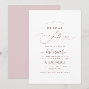 PixDezines DIY Colours Dusty Rose Bridal Shower Invitation