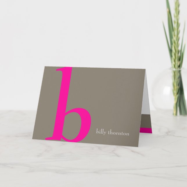 PixDezines diy colours/monogram note cards (Front)