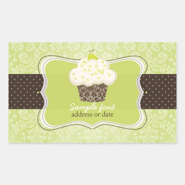 PixDezines diy fonts colours, keylime cupcake Rectangular Sticker (Front)