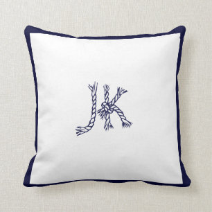 PixDezines DIY MONOGRAM+COLOR NAUTICAL ROPE Cushion