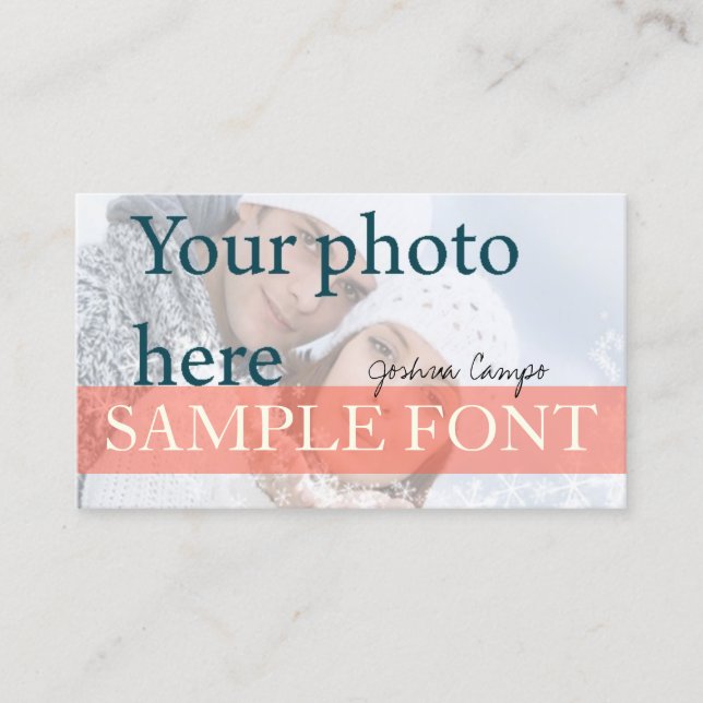 PixDezines DIY photo+fonts Business Card (Front)