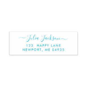 PixDezines DIY Script Return Address Self-inking Stamp