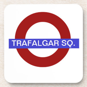 PixDezines DIY text/underground station..trafalgar Coaster