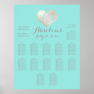 PixDezines DIYColor+Font/Faux Silver Heart/Seating Poster