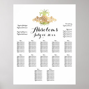 PixDezines DIYColor+Font/Pineapple Seating Poster