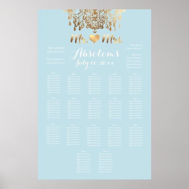 PixDezines DIYColor/Gold Chandelier/Heart/Seating Poster (Front)