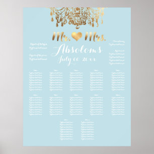 PixDezines DIYColor/Gold Chandelier/Heart/Seating Poster
