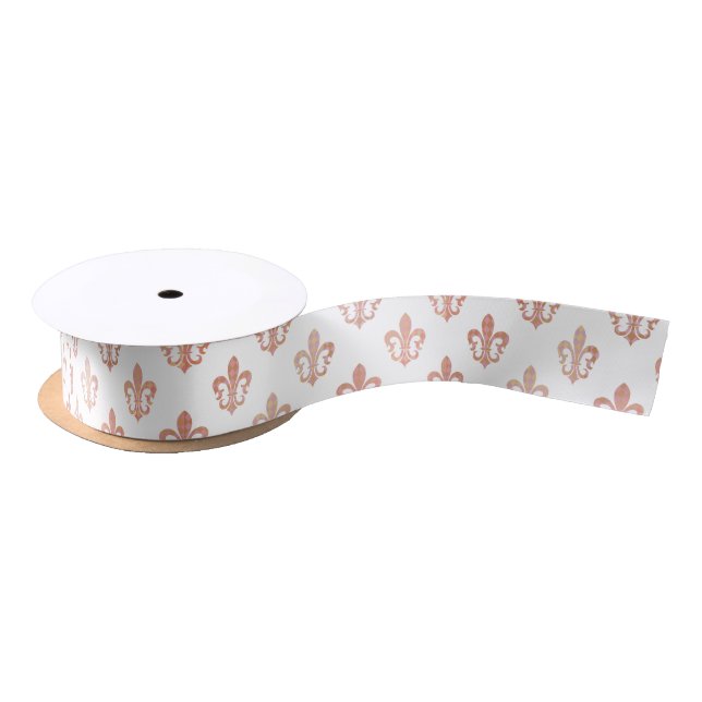 PixDezines DIYsize+colour/fleur de lis Satin Ribbon (Spool)