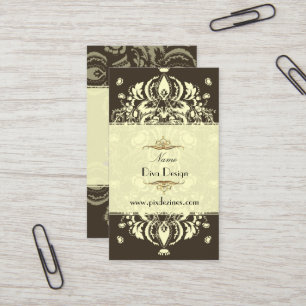 PixDezines DOLCE DAMASK/DARK CHOCOLATE/DIY COLOR Business Card