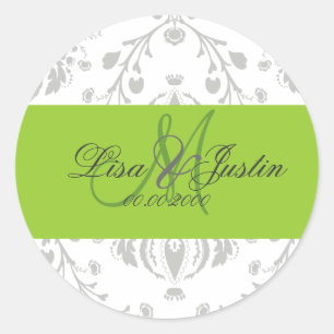 PixDezines dolcé damask diy colour Classic Round Sticker