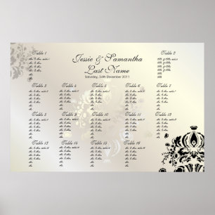PixDezines Dolcè Damask/Table #s/DIY font Poster