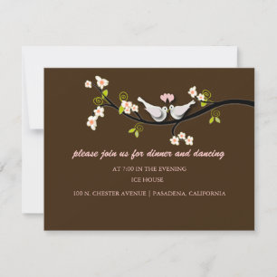 PixDezines doves/love birds/diy background colour! Invitation