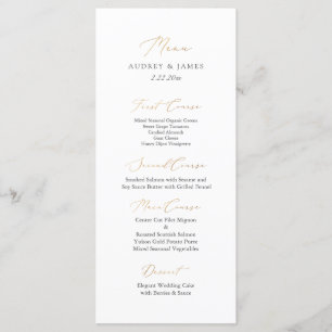 PixDezines elegant calligraphy Faux Gold Menu
