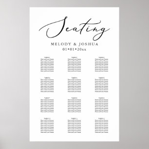 PixDezines Elegant Calligraphy, Seating Chart