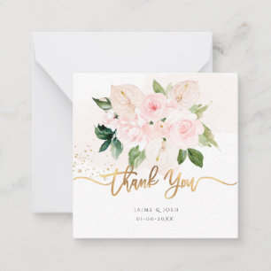 PixDezines Elegant H2 Pale Blush Pink Roses Note Card