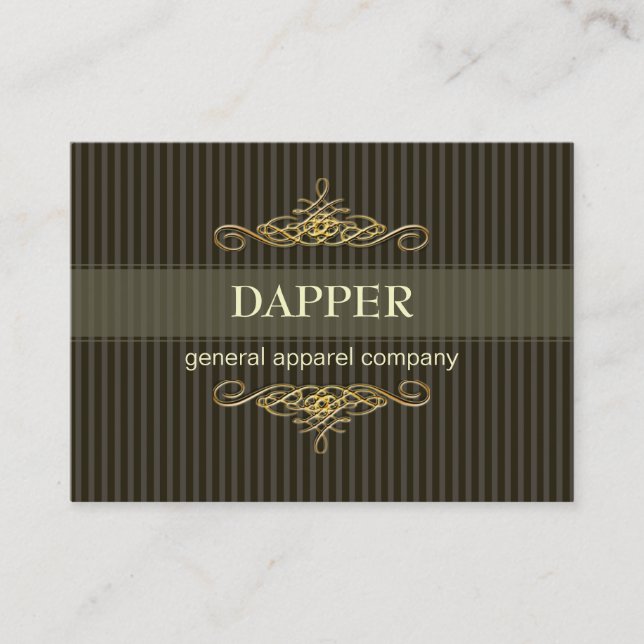 PixDezines elegant pin stripes+scrolls/diy colour Business Card (Front)