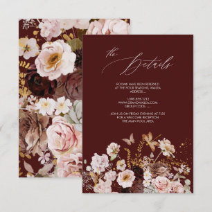 PixDezines Elegant Rustic Fall Garden Flowers Invi Invitation