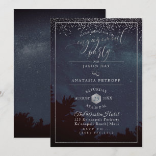 PixDezines Engagement Party Night Skly Invitation