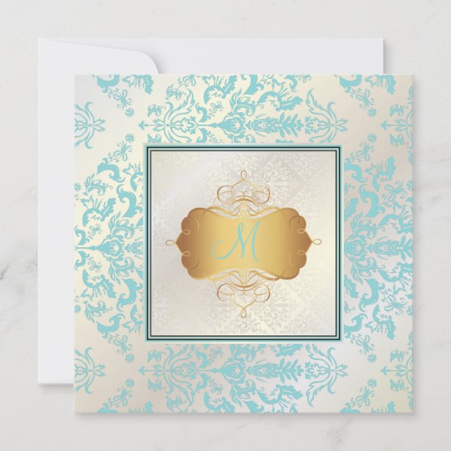 PixDezines Étienne Damask Invitation (Front)