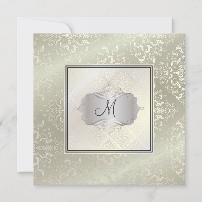 PixDezines Étienne Damask Invitation (Front)