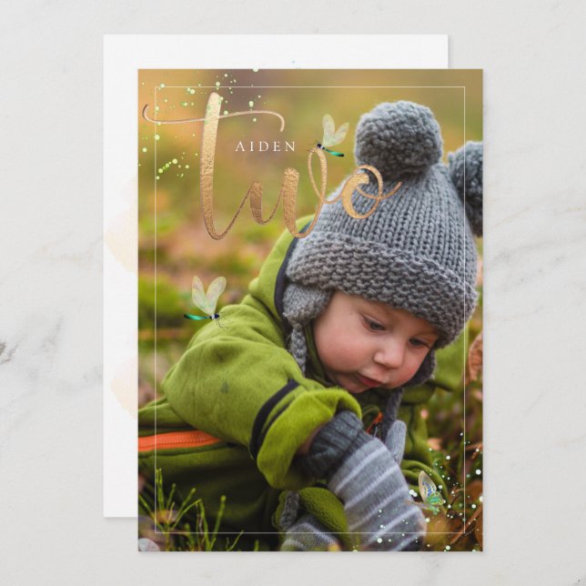 PixDezines Exploring Nature, Dragonflies 2nd Invitation (Front/Back)