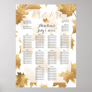PixDezines Fall Foliage/Faux Gold/Seating Chart