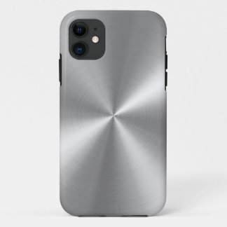 PixDezines faux brushed aluminium Case-Mate iPhone Case