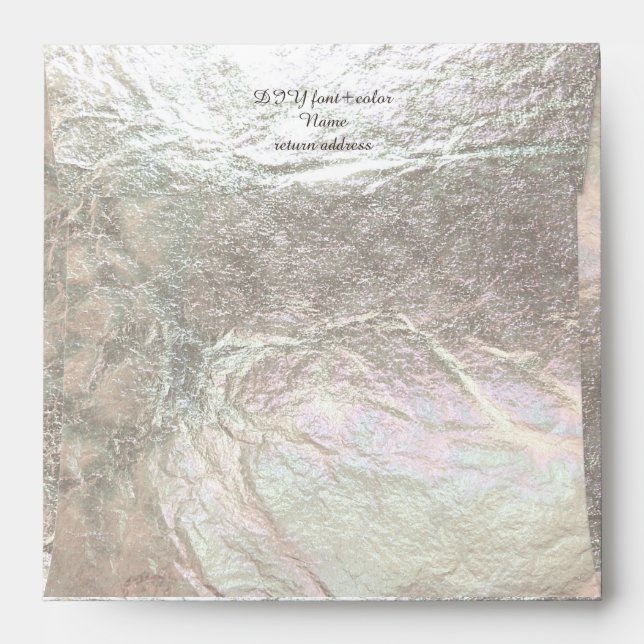 PixDezines faux foil/silver Envelope (Back (Top Flap))