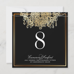 PixDezines faux gold chandeliers/table numbers Invitation