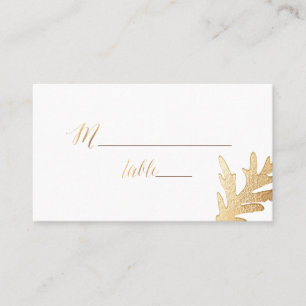 PixDezines Faux Gold Charter Oak Leaf Escort Card