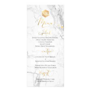 PixDezines Faux Gold Menu on Marble Fancy Script