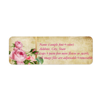 PixDezines faux parchment +vintage roses
